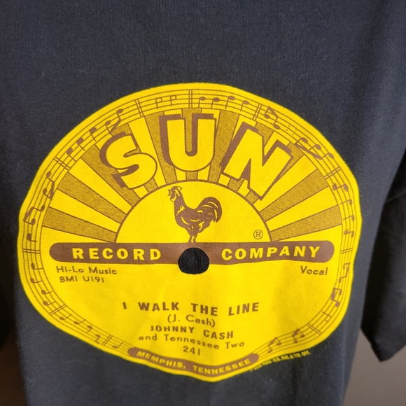 JOHNNY CASH SUN RECORDS WALK THE LINE TEE SHIRT - Picture 6 of 8